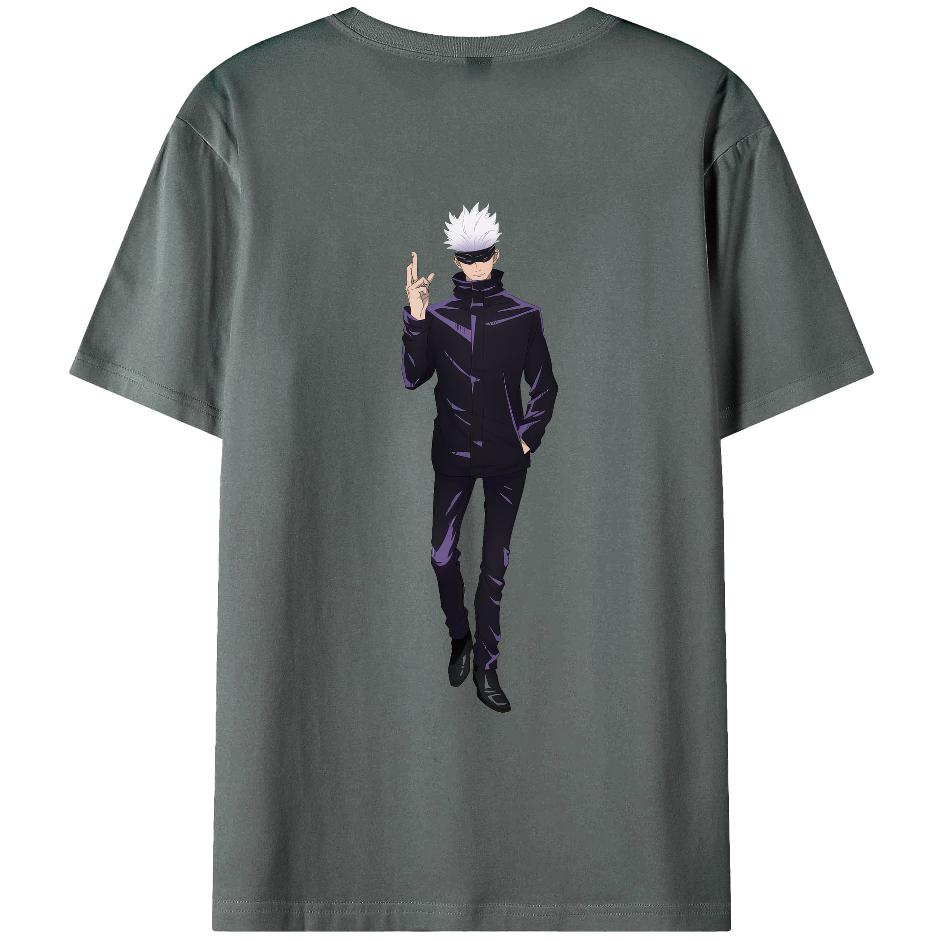 （画像用） 呪術廻戦 Jujutsu Kaisen 綿100％ メンズ半袖Tシャツ（バックプリント） 通気性